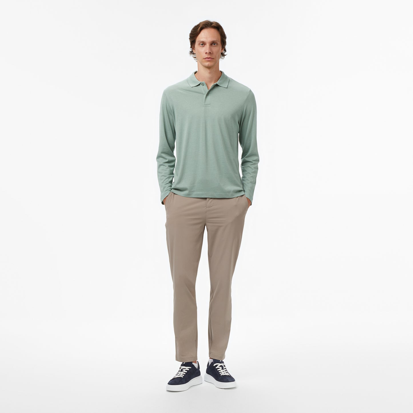 Nautica Erkek Yeşil Classic Fit Polo Yaka T-shirt