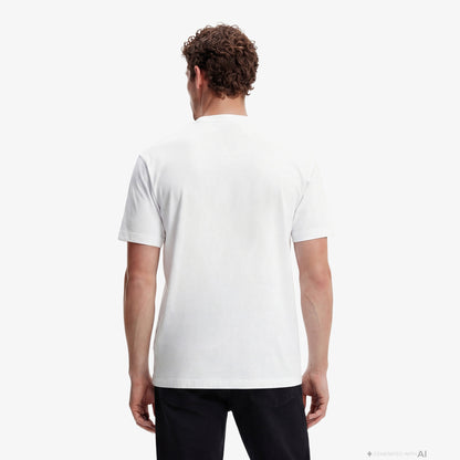 Calvin Klein Tricolor Monologo Graphic Erkek Beyaz T-shirt