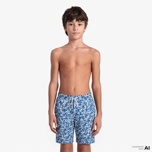 Jordan Essentials Poolside All-over Printed Çocuk Mavi Deniz Şortu