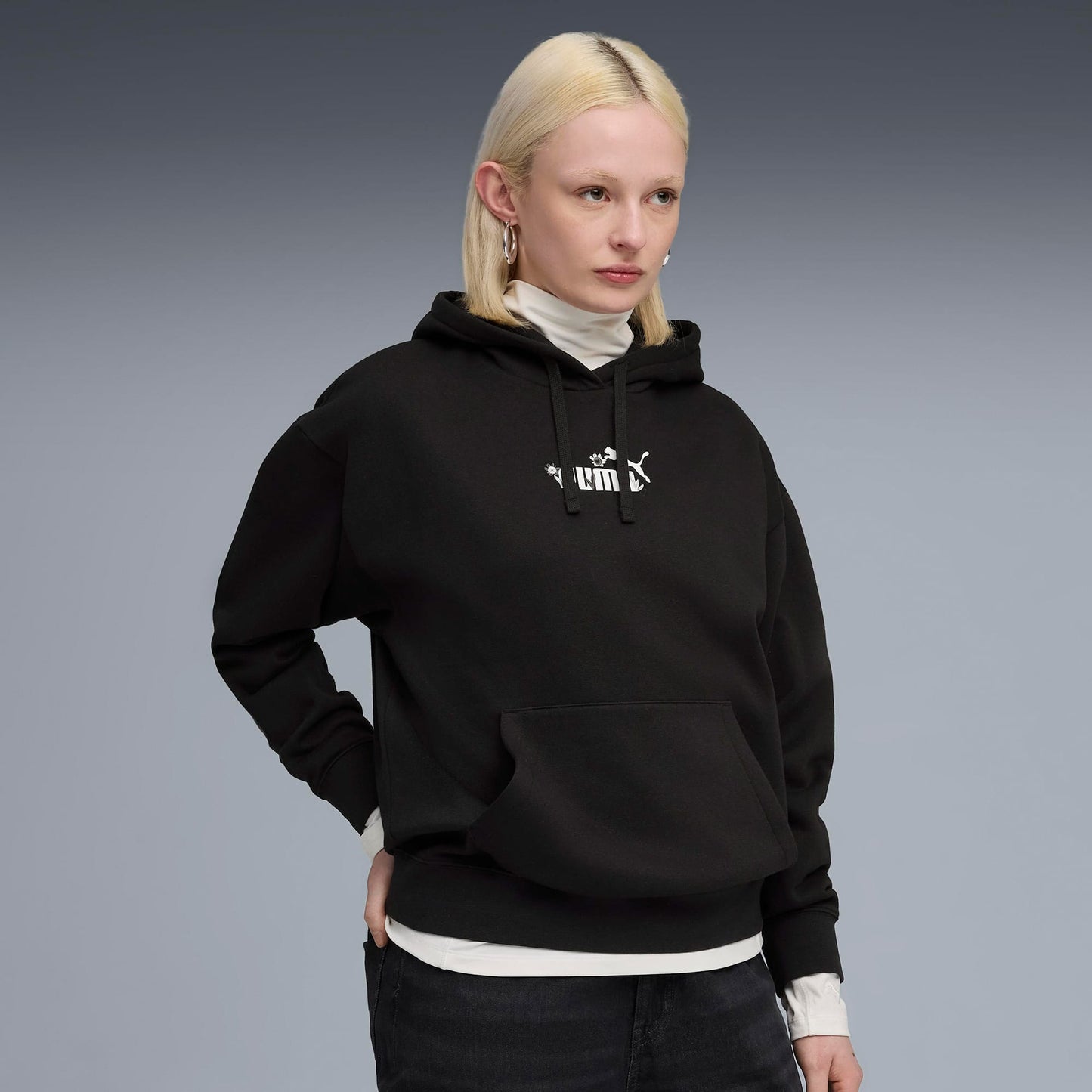 Puma Essential Nature 2.0 Kadın Siyah Sweatshirt