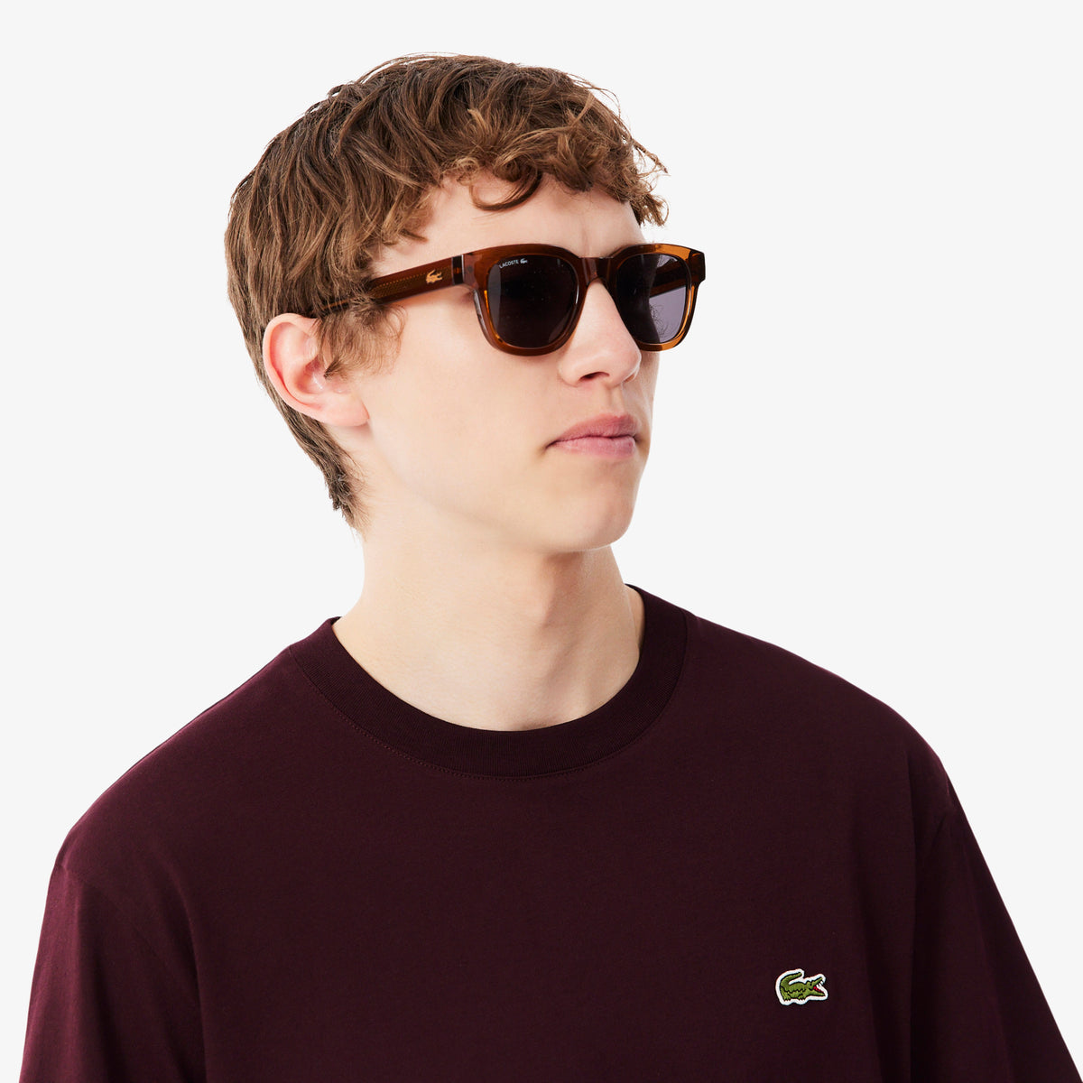 Lacoste Classic Fit Erkek Bordo T-shirt