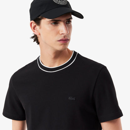 Lacoste Erkek Regular Fit Bisiklet Yaka Siyah T-shirt