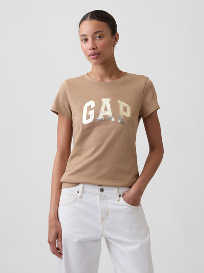 Açık Kahverengi Gap Logo T-shirt