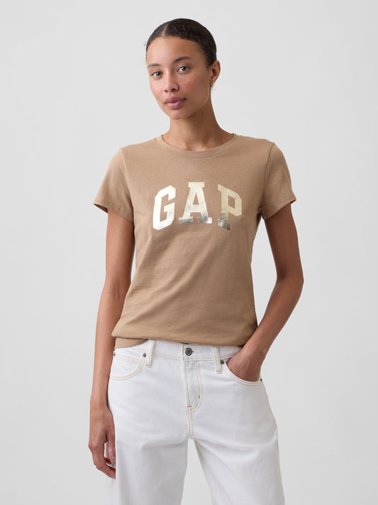 Açık Kahverengi Gap Logo T-shirt