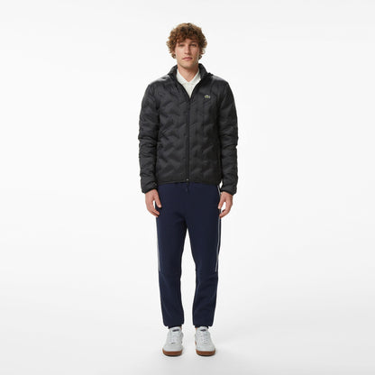 Lacoste Erkek Regular Fit Dik Yaka Kapitone Siyah Mont