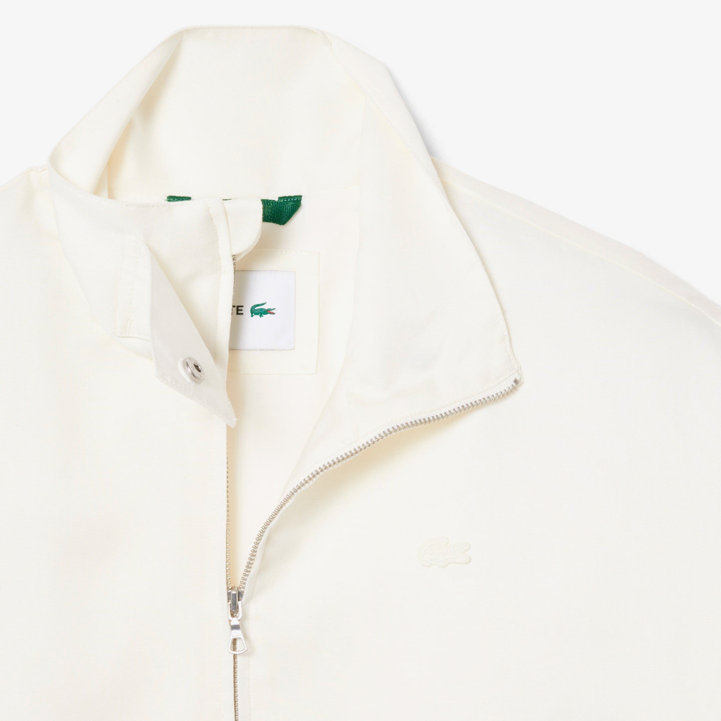Lacoste Kadın Oversize Fit Dik Yaka Krem Ceket