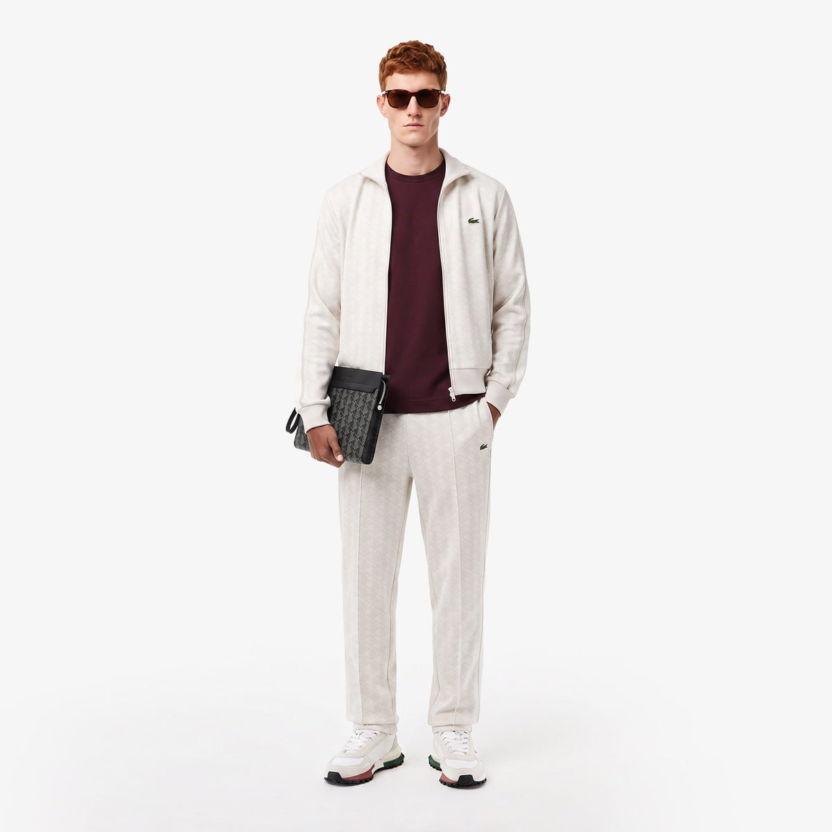 Lacoste Oversize Fit Erkek Bordo T-shirt