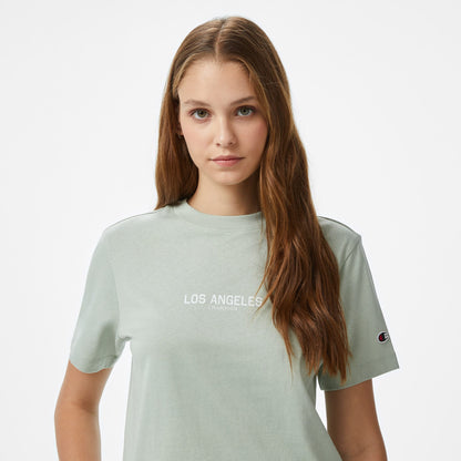 Champion Icons Ss Kadın Yeşil T-shirt