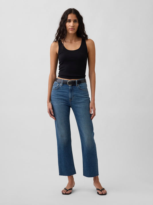 Mavi High Rise ’90s Slim Straight Crop Jean Pantolon