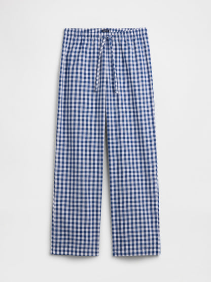 Mavi Poplin Pijama Altı