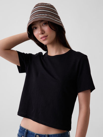 Kahverengi Knit Bucket Şapka