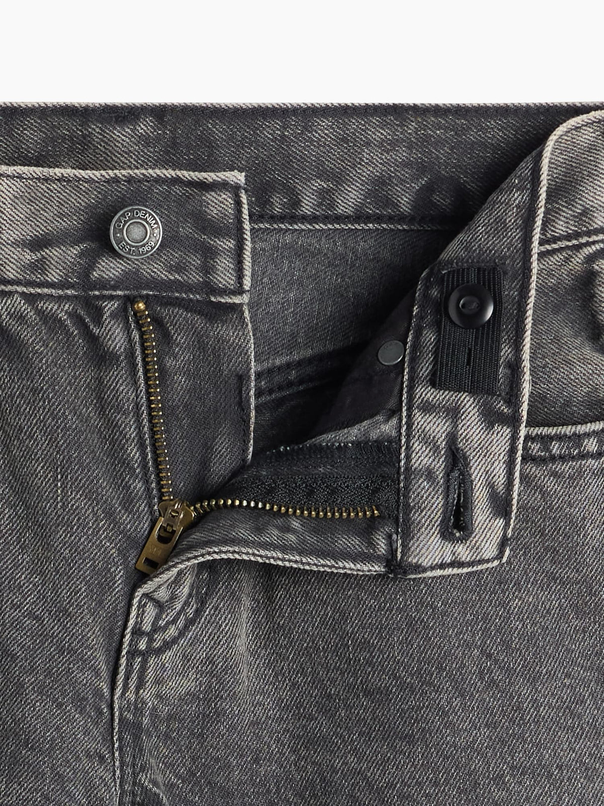 Siyah '90s Loose Jean Pantolon