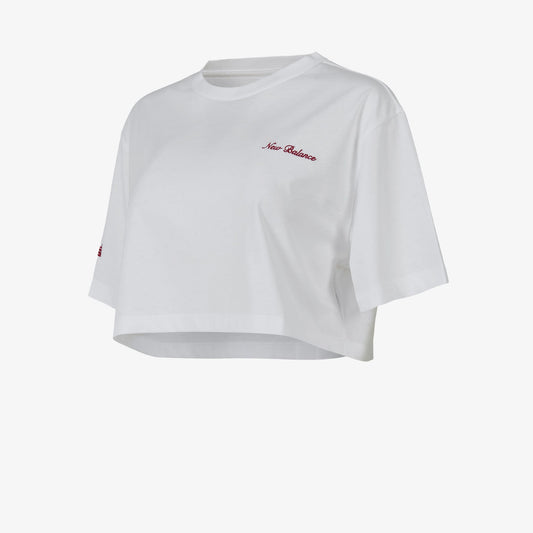 New Balance Wnt1609 Lifestyle Kadın Beyaz T-shirt