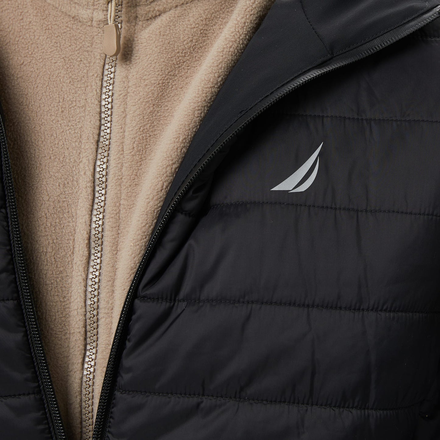 Nautica Erkek Siyah Regular Fit Çift Taraflı Mont