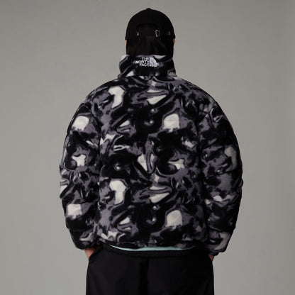 The North Face Polar Nuptse Erkek Desenli Siyah Mont