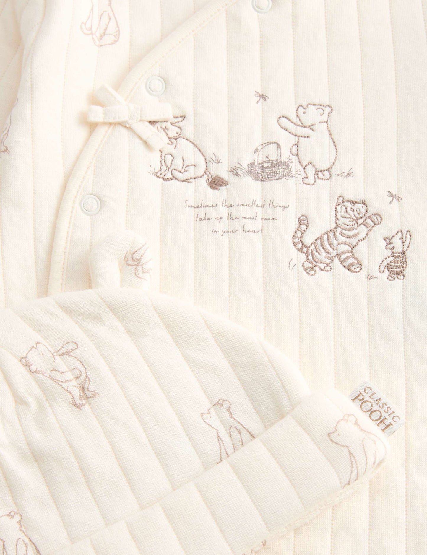 2'li Pamuk Karışımlı Winnie The Pooh Uyku Tulumu Ve Şapka Seti (0–3 Yaş)