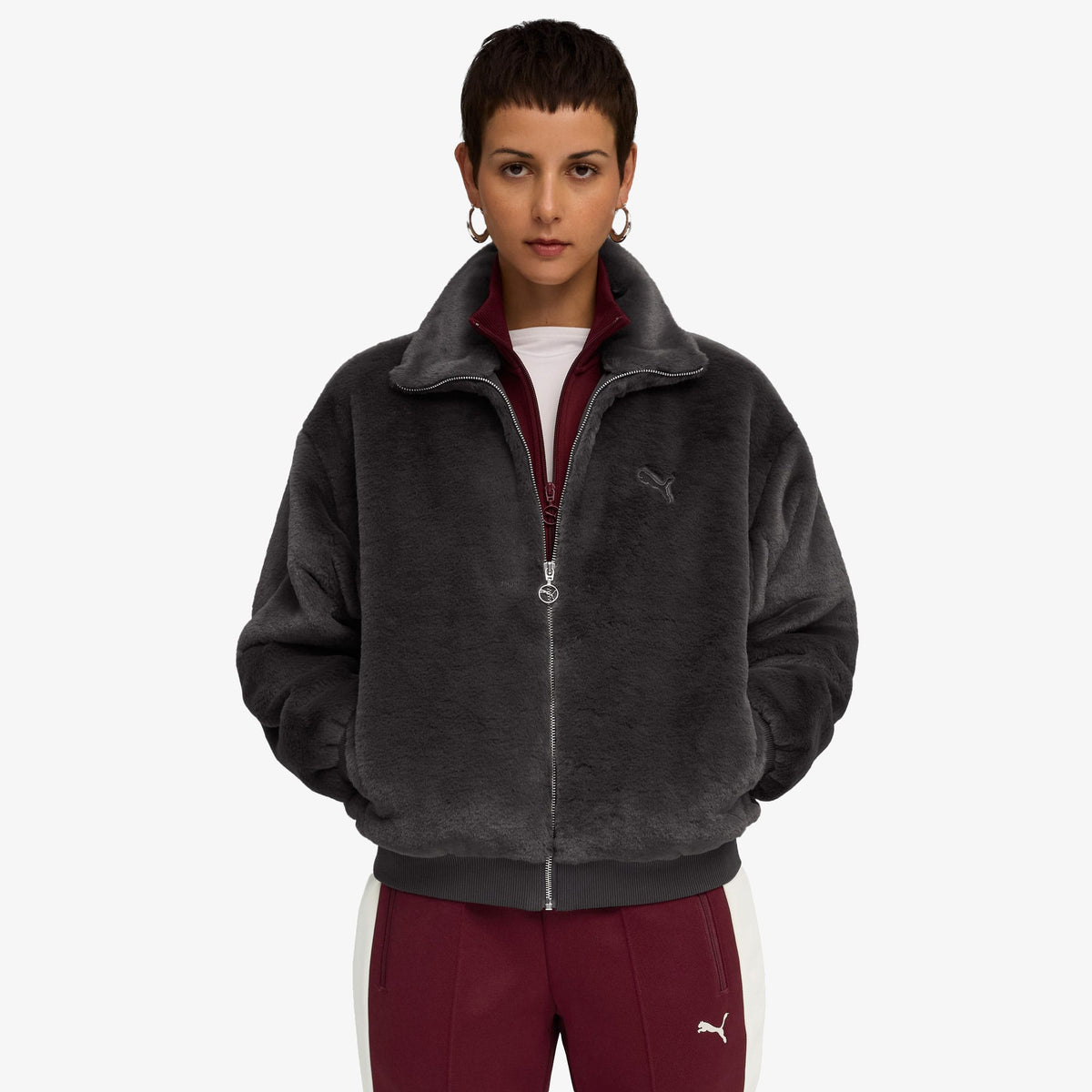 Puma Wardrobe Essentials Relaxed Kadın Gri Ceket