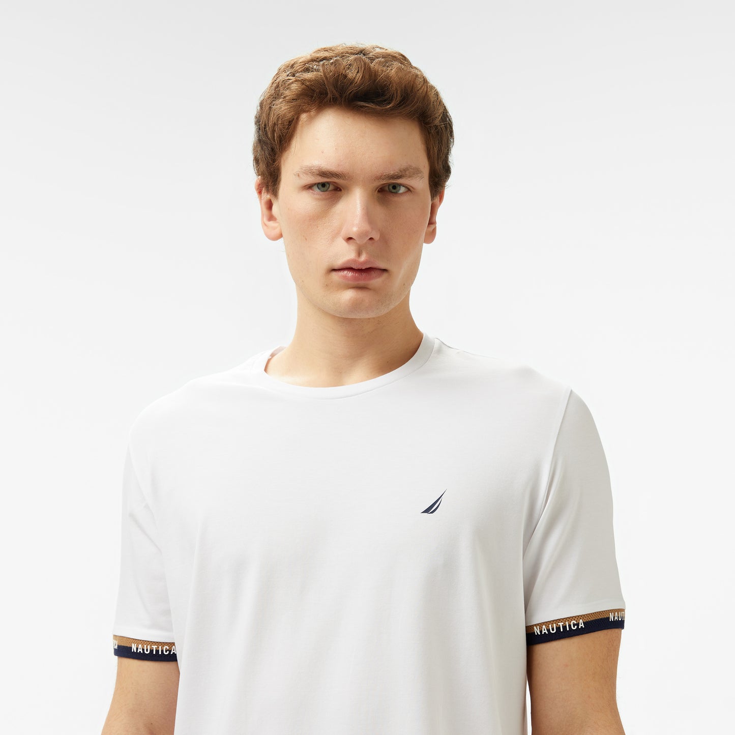 Nautica Erkek Beyaz Regular Fit T-shirt