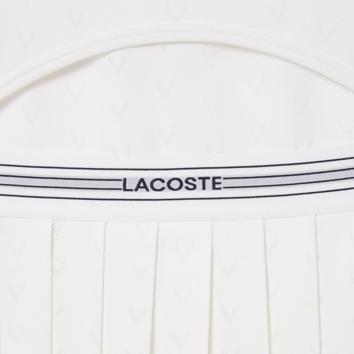 Lacoste Sport Kadın Slim Fit Kolsuz Polo Yaka Beyaz Elbise