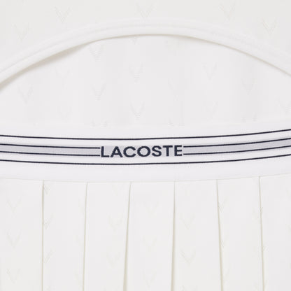 Lacoste Sport Kadın Slim Fit Kolsuz Polo Yaka Beyaz Elbise