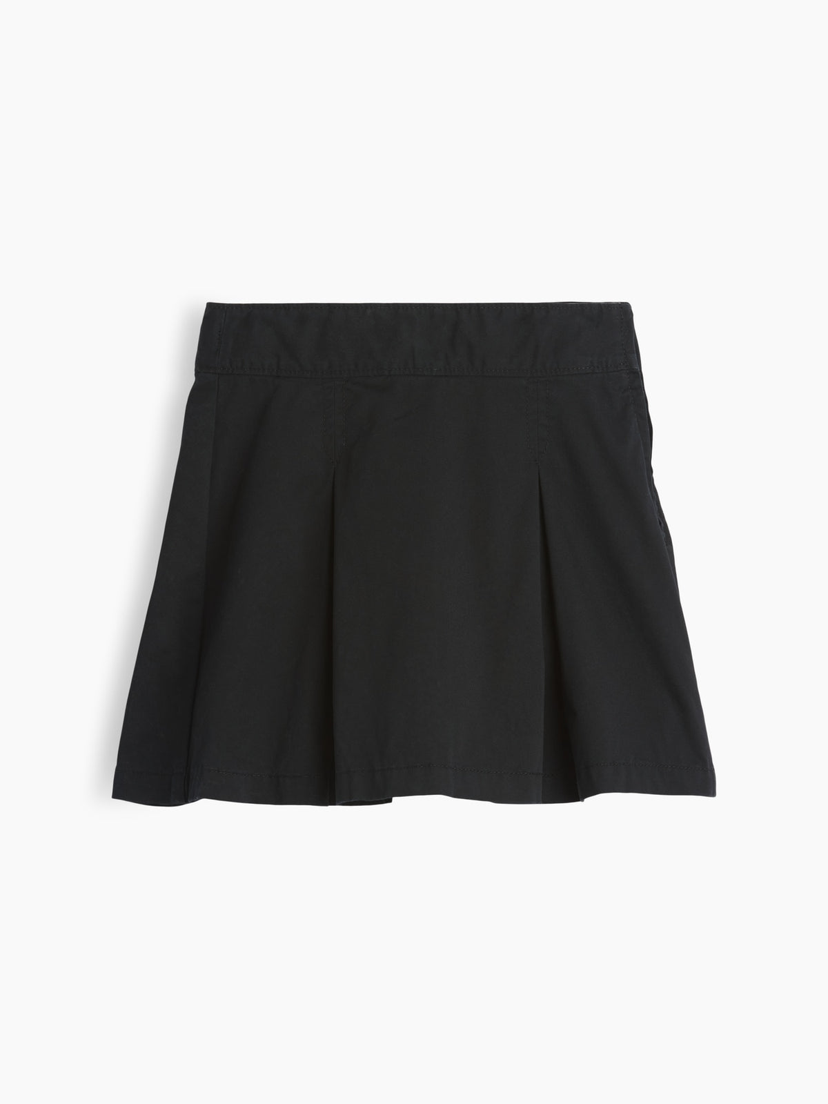 Siyah Uniform Pileli Khaki Şort Etek