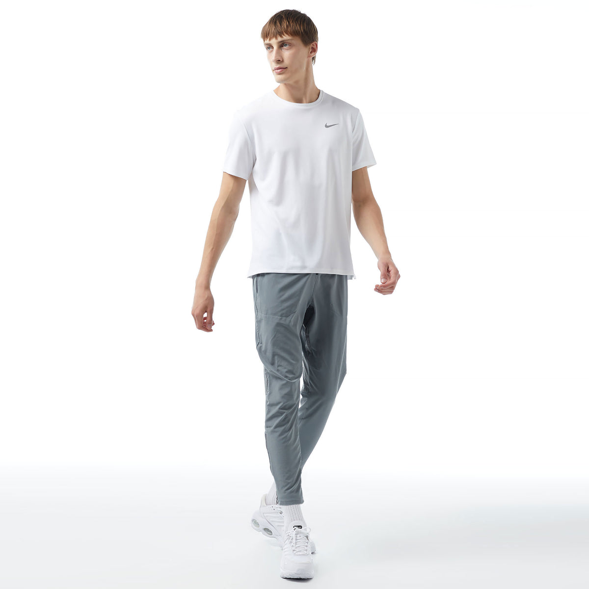 Nike Miler Erkek Beyaz Koşu T-shirt