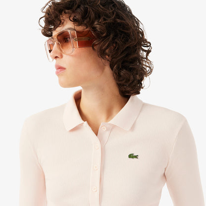 Lacoste L.12.d Slim Fit Kadın Pembe Polo
