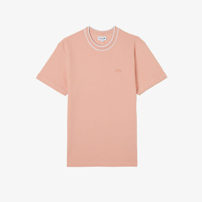 Lacoste Erkek Regular Fit Bisiklet Yaka Pembe T-shirt
