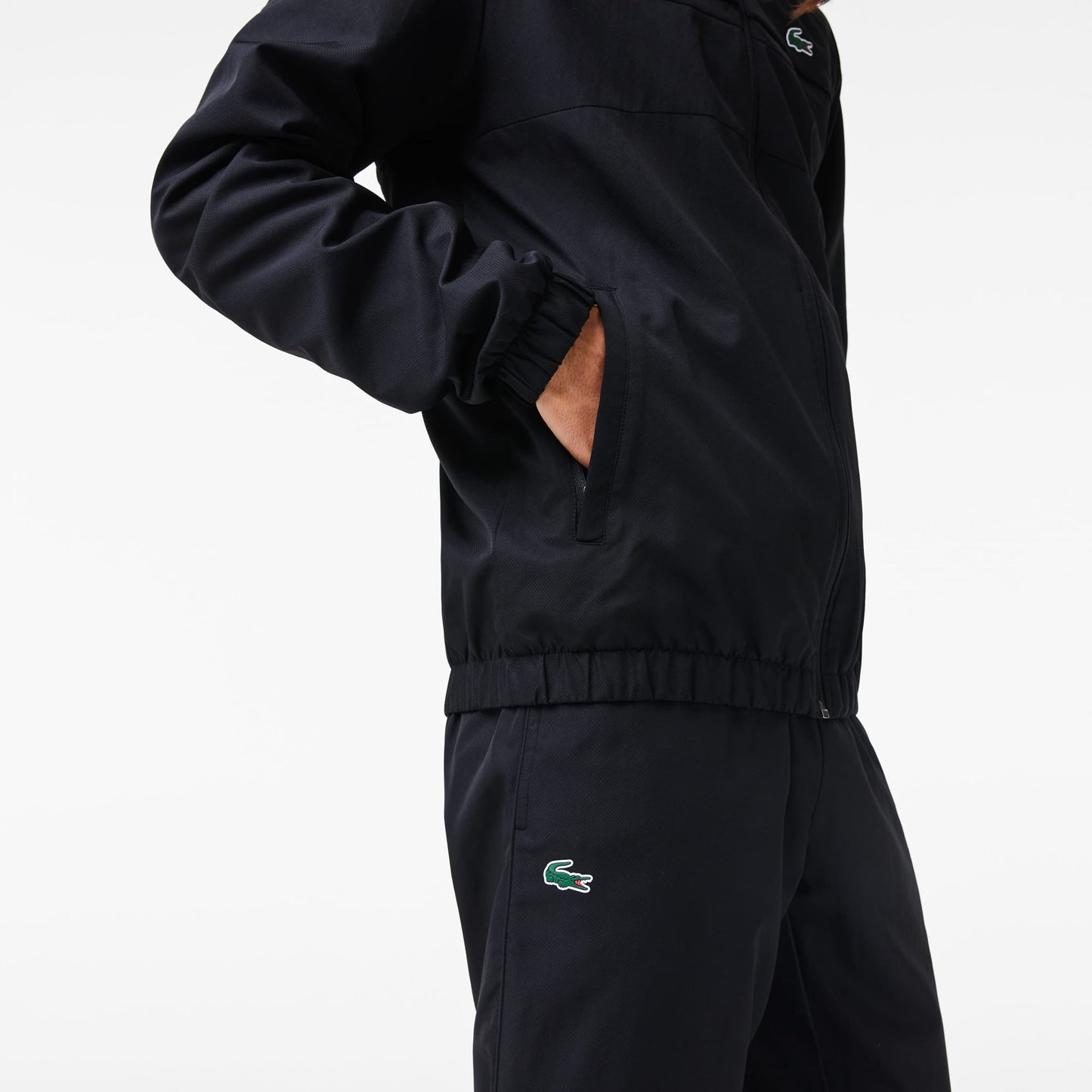 Lacoste Erkek Regular Fit Kapüşonlu Siyah Eşofman Takımı
