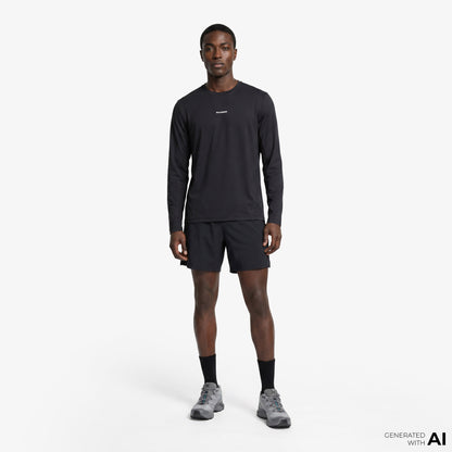 Salomon Shkout Core Ls Erkek Siyah T-shirt
