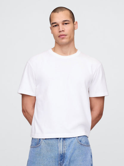 Beyaz Heavyweight Crop T-shirt