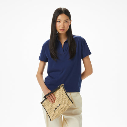 Nautica Kadın Lacivert Regular Fit Polo Yaka T-shirt