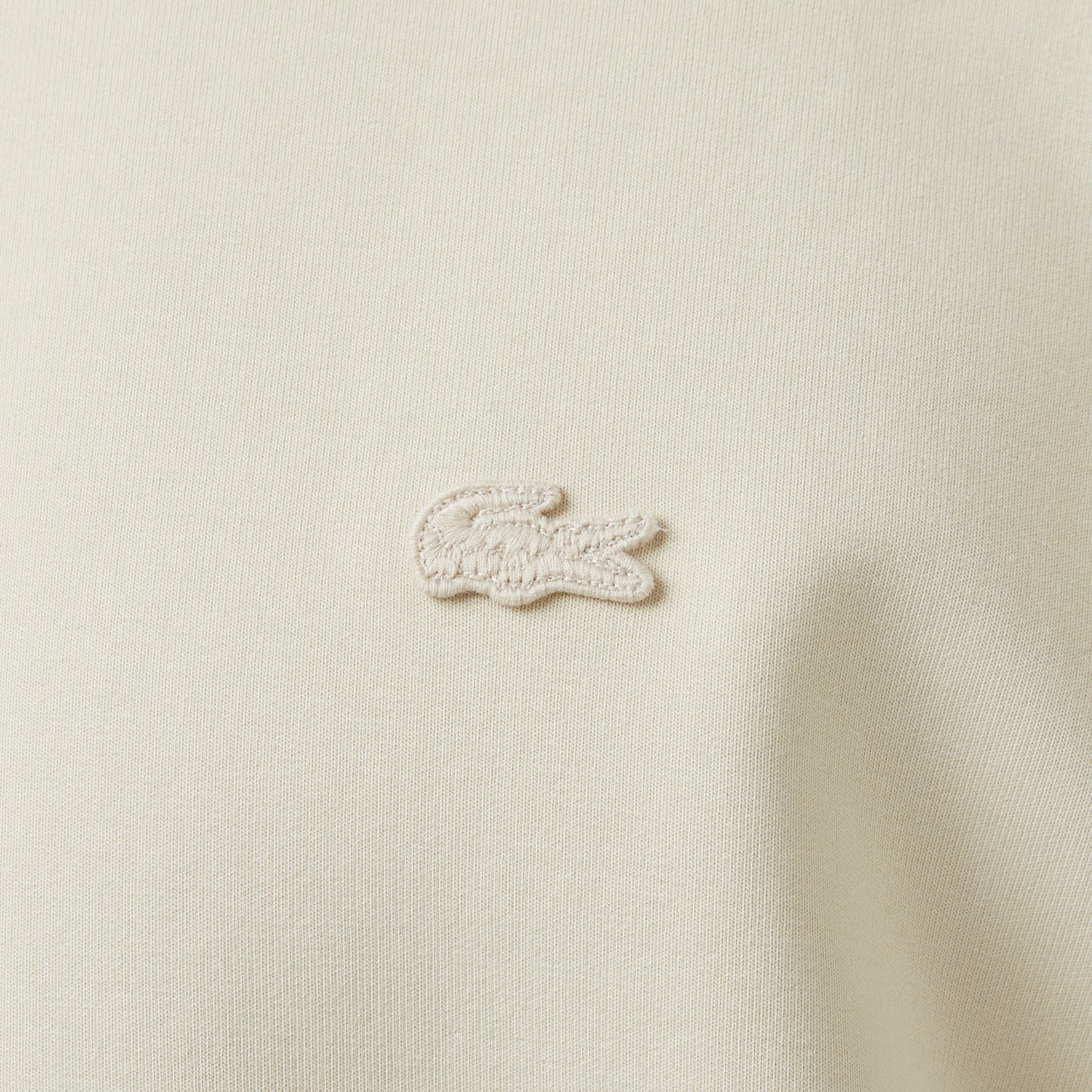 Lacoste Relaxed Fit Bisiklet Yaka Erkek Krem Sweatshirt