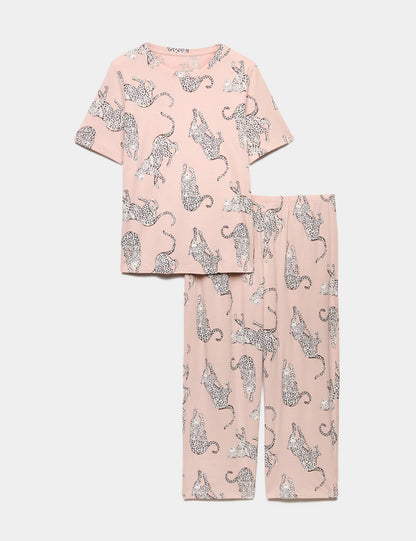 Saf Pamuklu Kapri Pijama Takımı