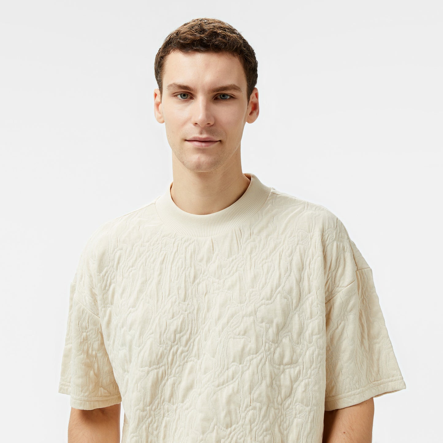 United4 Classic Erkek Krem T-shirt