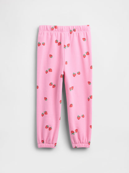 Pembe Relaxed Logo Fransız Havlu Kumaş Pull-on Jogger Eşofman Altı