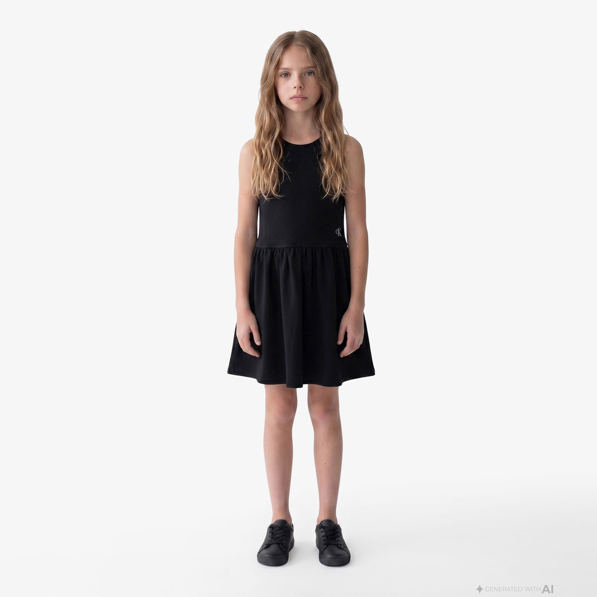 Calvin Klein Punto Tank Dress Çocuk Siyah Elbise