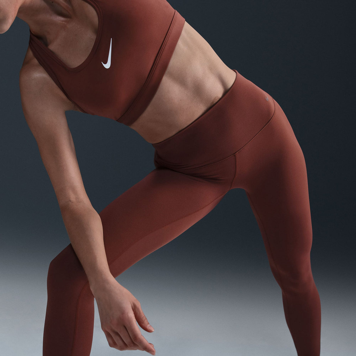 Nike Dri-fit Zenvy Kadın Kahverengi Tayt