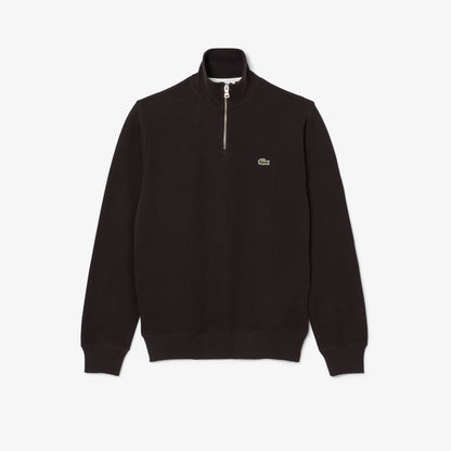 Lacoste Erkek Classic Fit Yarım Fermuarlı Kahverengi Sweatshirt