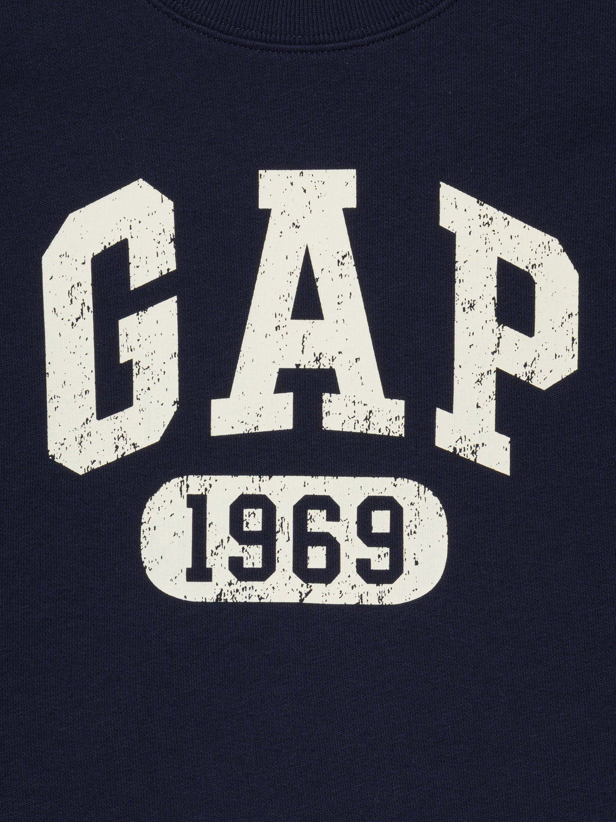 Lacivert Fransız Havlu Kumaş Gap Logo T-shirt