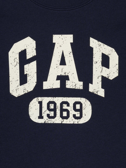 Lacivert Fransız Havlu Kumaş Gap Logo T-shirt