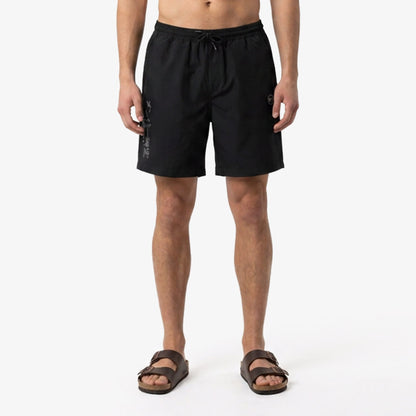 United4 Regular Fit Erkek Siyah Deniz Şortu