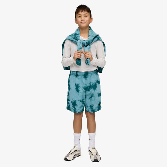 Puma Essentials Relaxed Tie-dye Çocuk Yeşil Şort