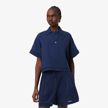 Lacoste Oversize Fit Kadın Lacivert Polo