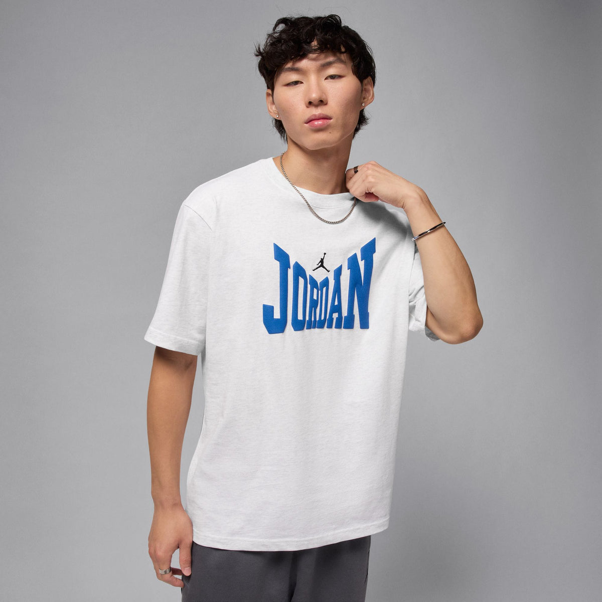 Jordan Brooklyn Erkek Gri T-shirt