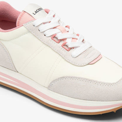 Lacoste L-spin Stripe Sole Kadın Bej Spor Ayakkabı