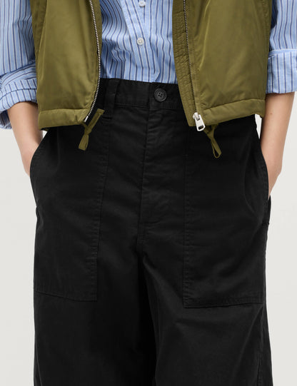 Pamuk Karışımlı Barrel Leg Pantolon