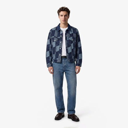 Huf Patchwork Denim Erkek Lacivert Ceket