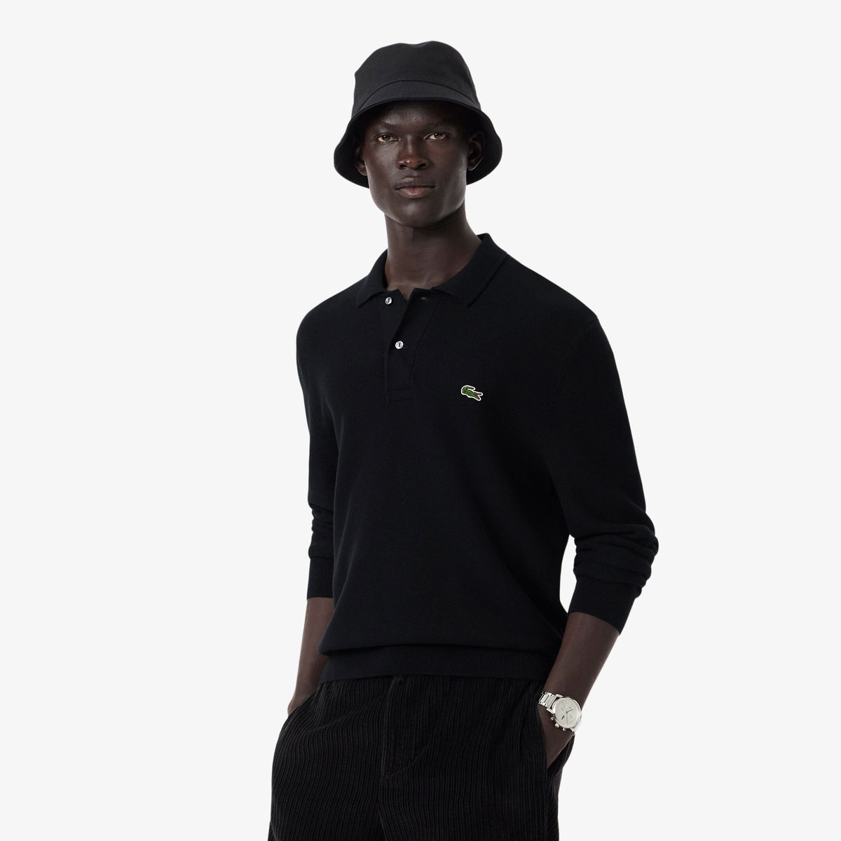Lacoste Classic Fit Erkek Siyah Kazak