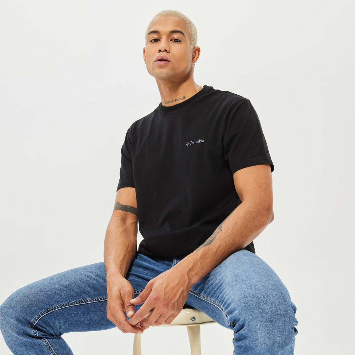 Columbia Csc Basic Logo Brushed Erkek Siyah T-shirt